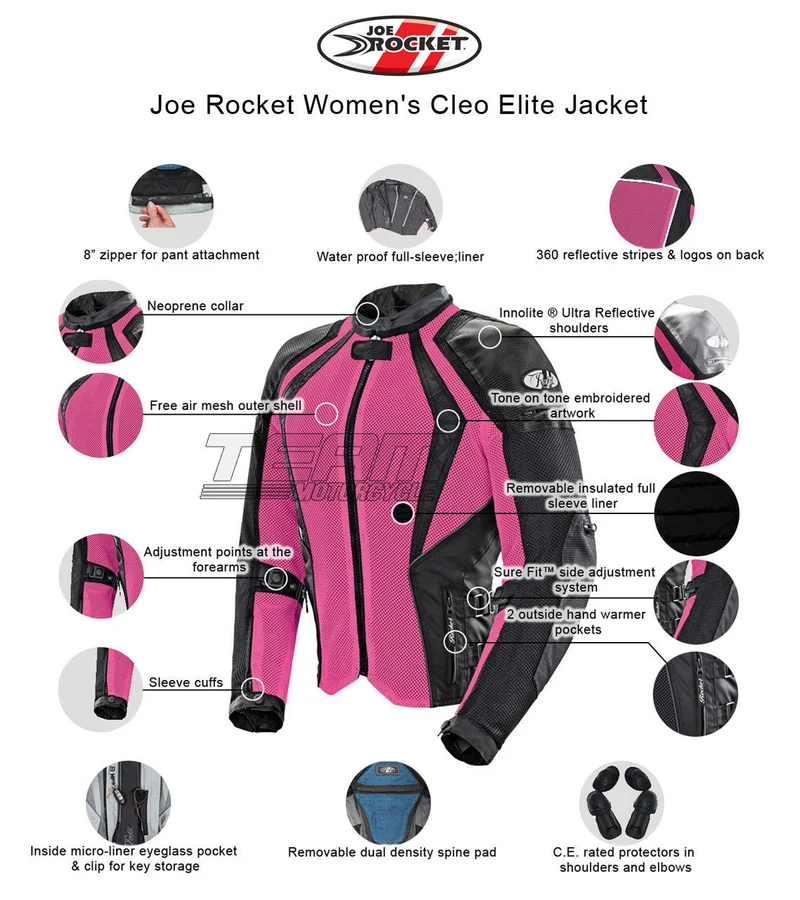 Joe Rocket Cleo Elite Womens Mesh Motorcycle Jacket