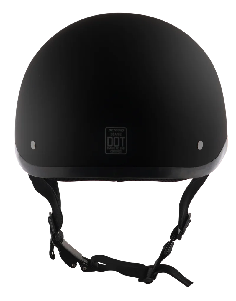 Detour Helmets D.O.T. Flat Black Half Helmet for Motorcycle Riders with Visor