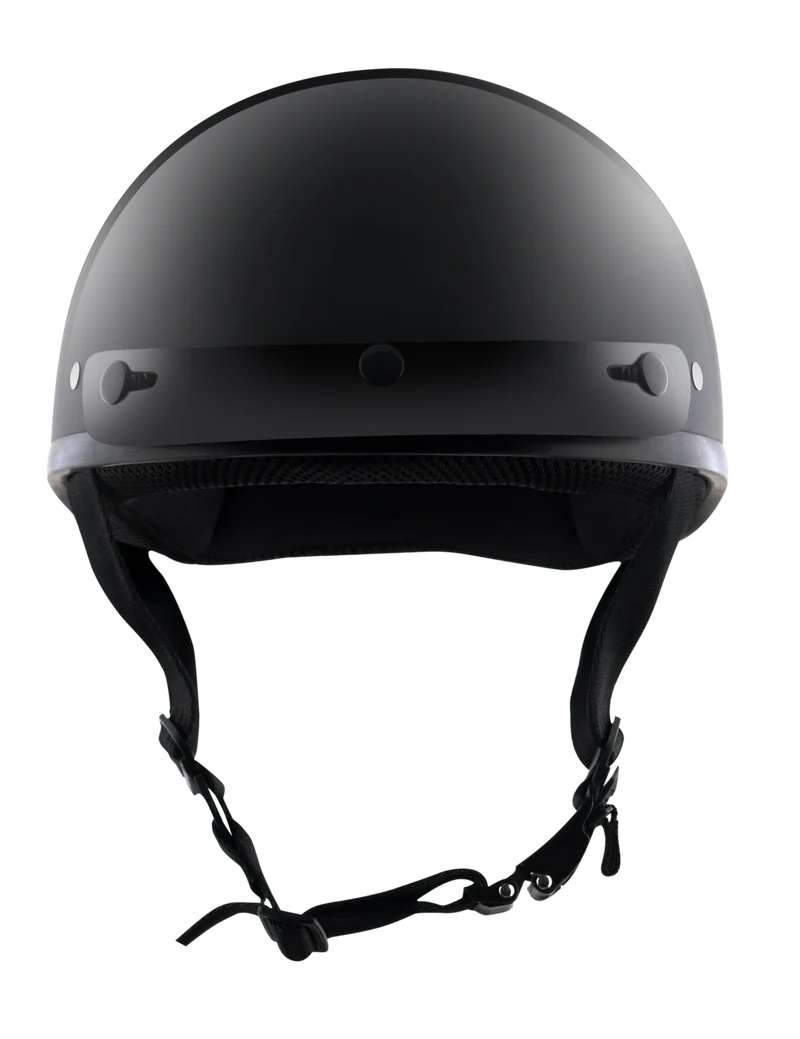 Detour Helmets D.O.T. Gloss Black Half Helmet for Motorcycle Riders with Visor