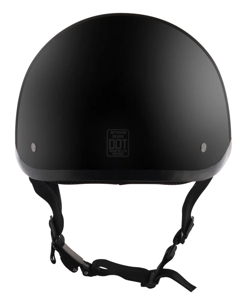 Detour Helmets D.O.T. Gloss Black Half Helmet for Motorcycle Riders with Visor