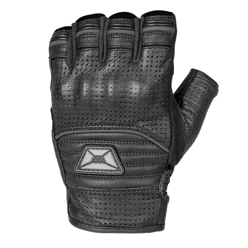 Cortech Men's Flip Off Armored Fingerless Leather Motorcycle Gloves