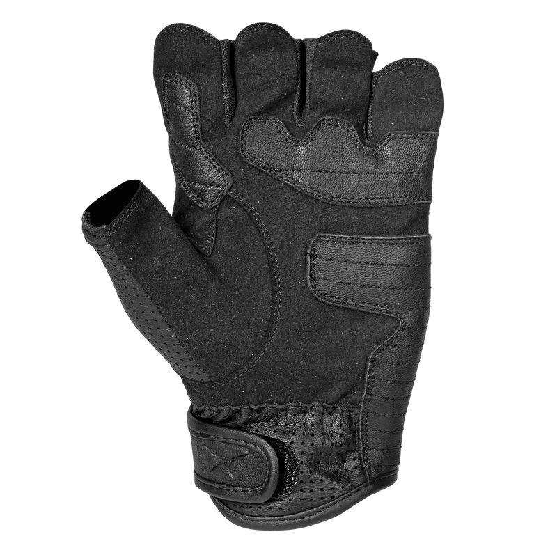 Cortech Men's Flip Off Armored Fingerless Leather Motorcycle Gloves