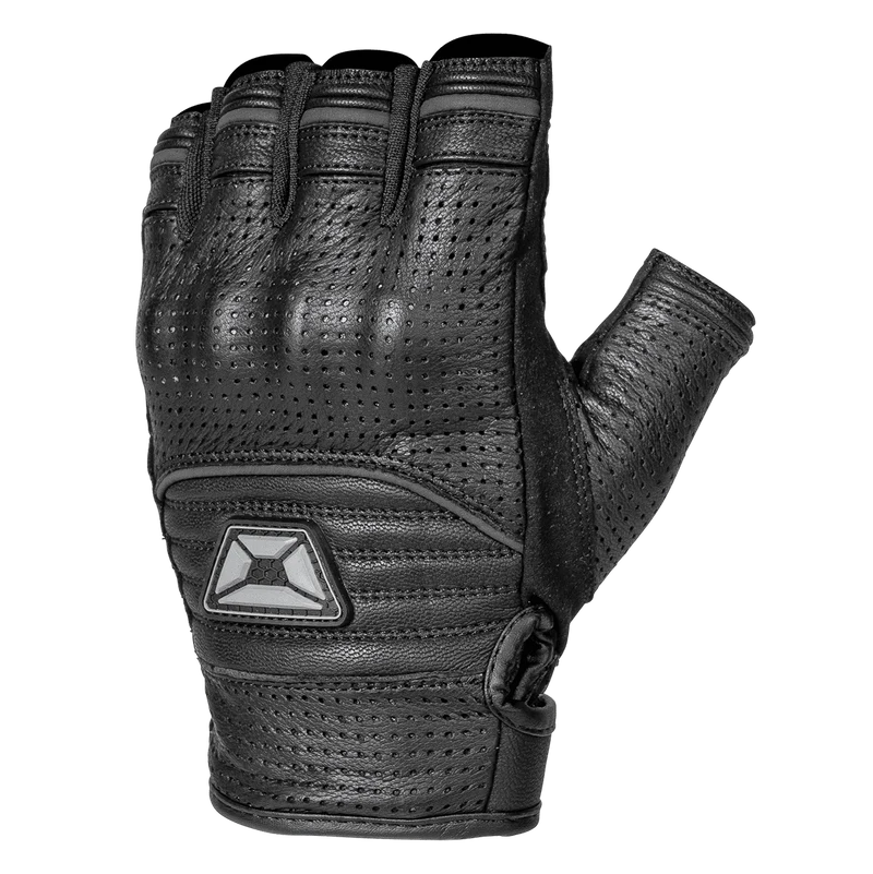 Cortech Men's Flip Off Armored Fingerless Leather Motorcycle Gloves