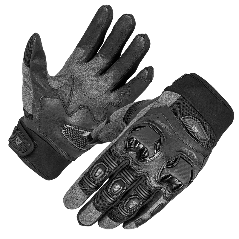 Cortech Men's Hyper Flo 2.0 Leather/Mesh Motorcycle Gloves