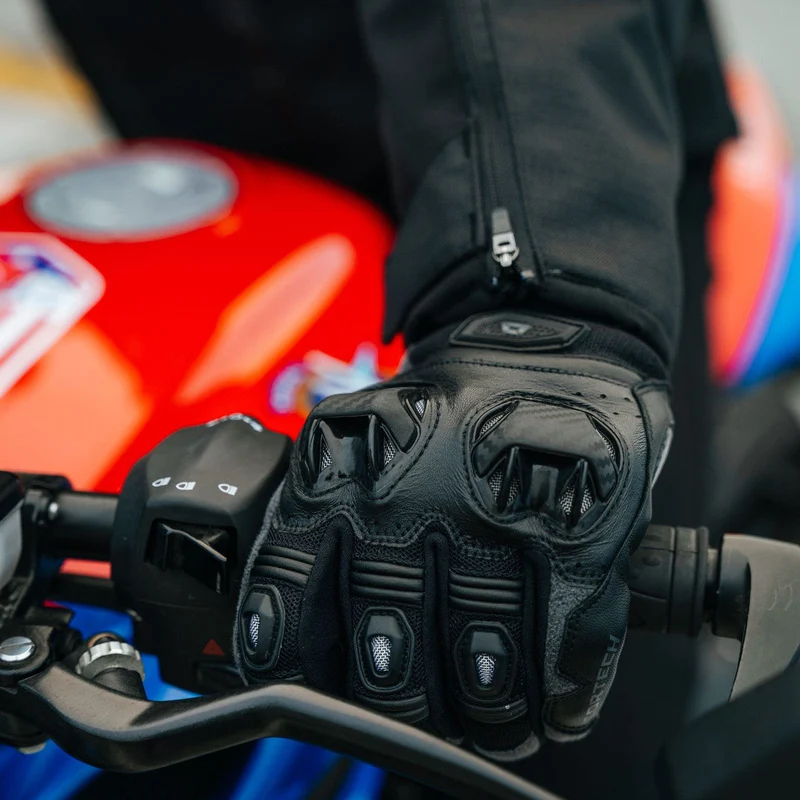 Cortech Men's Hyper Flo 2.0 Leather/Mesh Motorcycle Gloves
