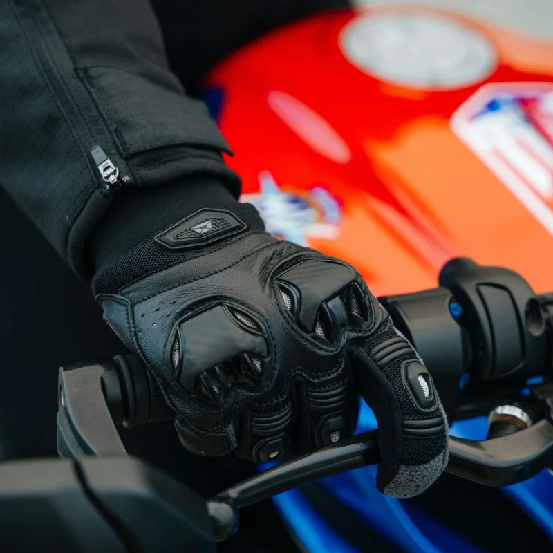 Cortech Men's Hyper Flo 2.0 Leather/Mesh Motorcycle Gloves