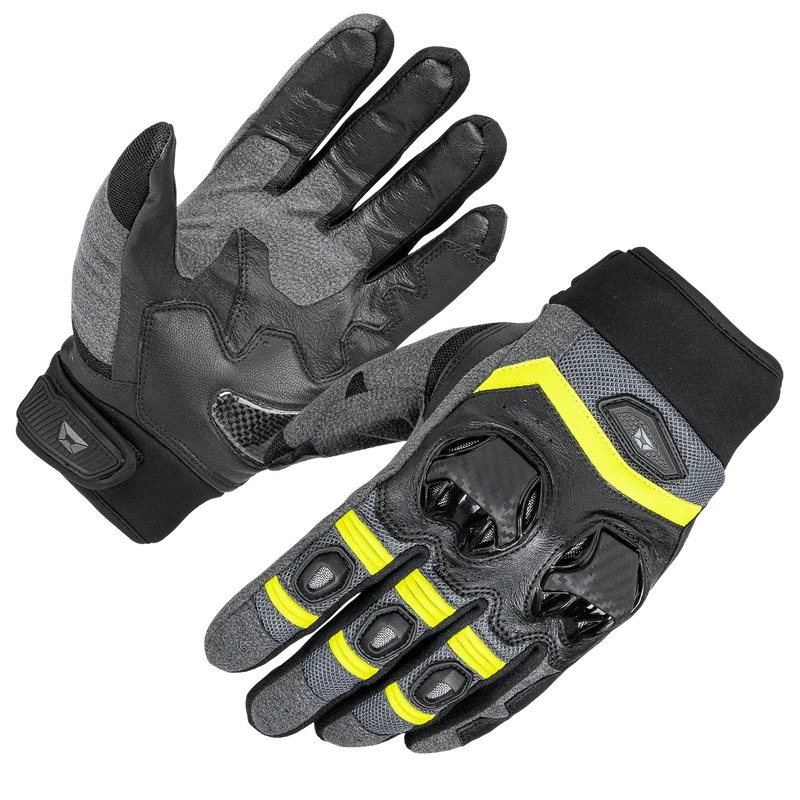 Cortech Men's Hyper Flo 2.0 Leather/Mesh Motorcycle Gloves