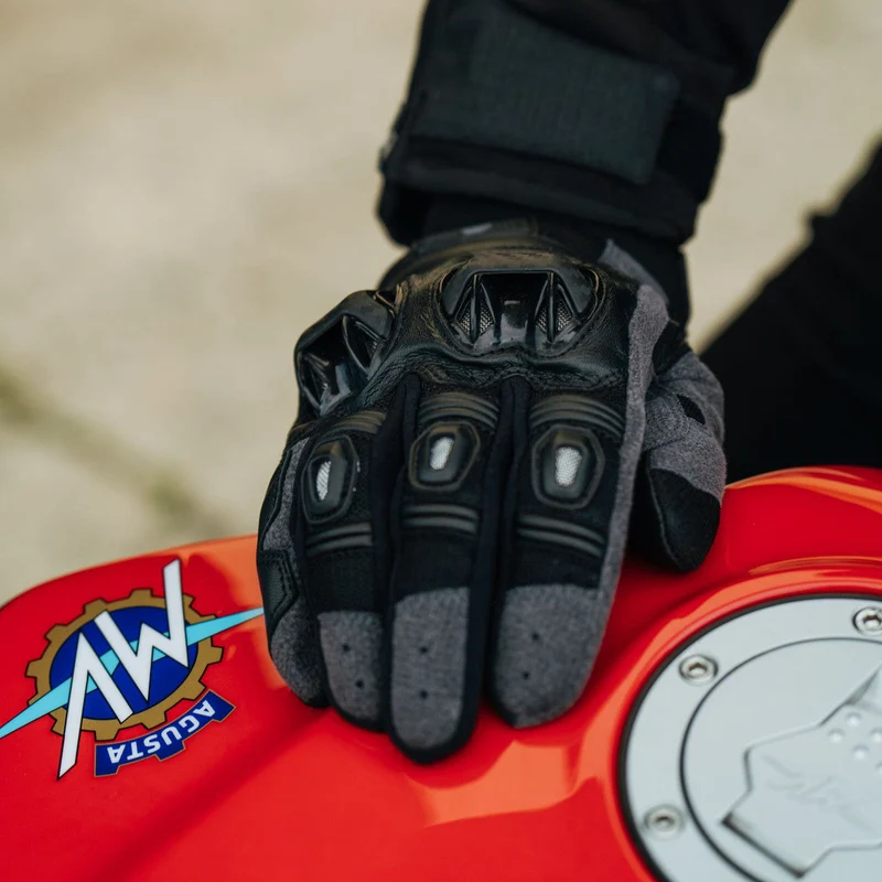 Cortech Men's Hyper Flo 2.0 Leather/Mesh Motorcycle Gloves