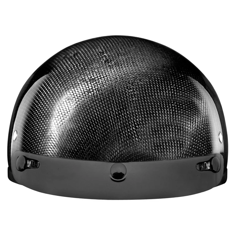 Daytona Skull Cap Carbon Fiber Half Helmet with Peak Visor