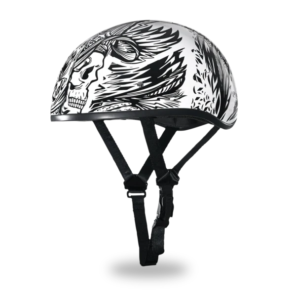 Daytona Skull Cap Live Fast Motorcycle Helmet