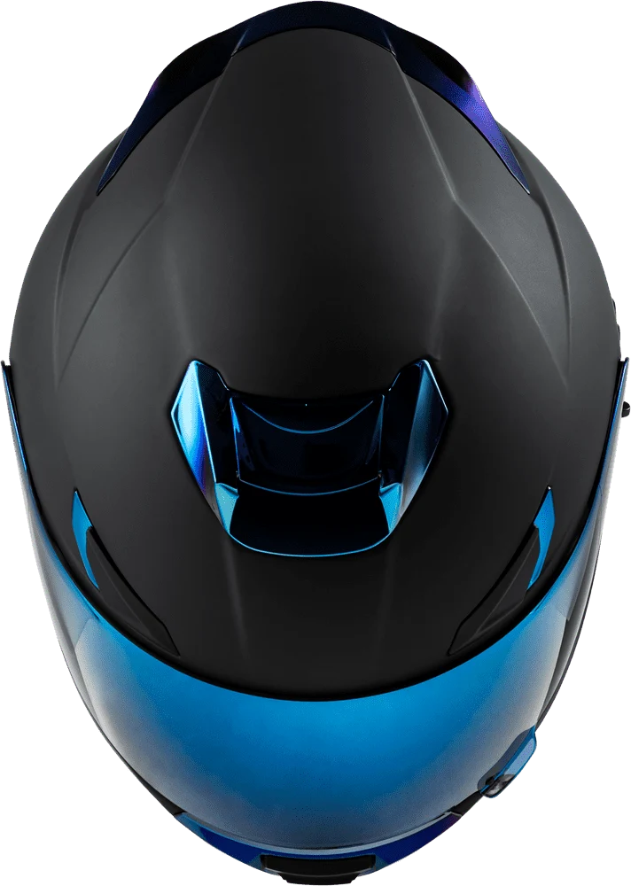 Fly Racing Sentinel Recon Matte Black-Blue Chrome Full Face Motorcycle Helmet