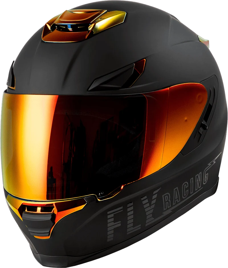 Fly Racing Sentinel Recon Matte Black-Fire Chrome Full Face Motorcycle Helmet