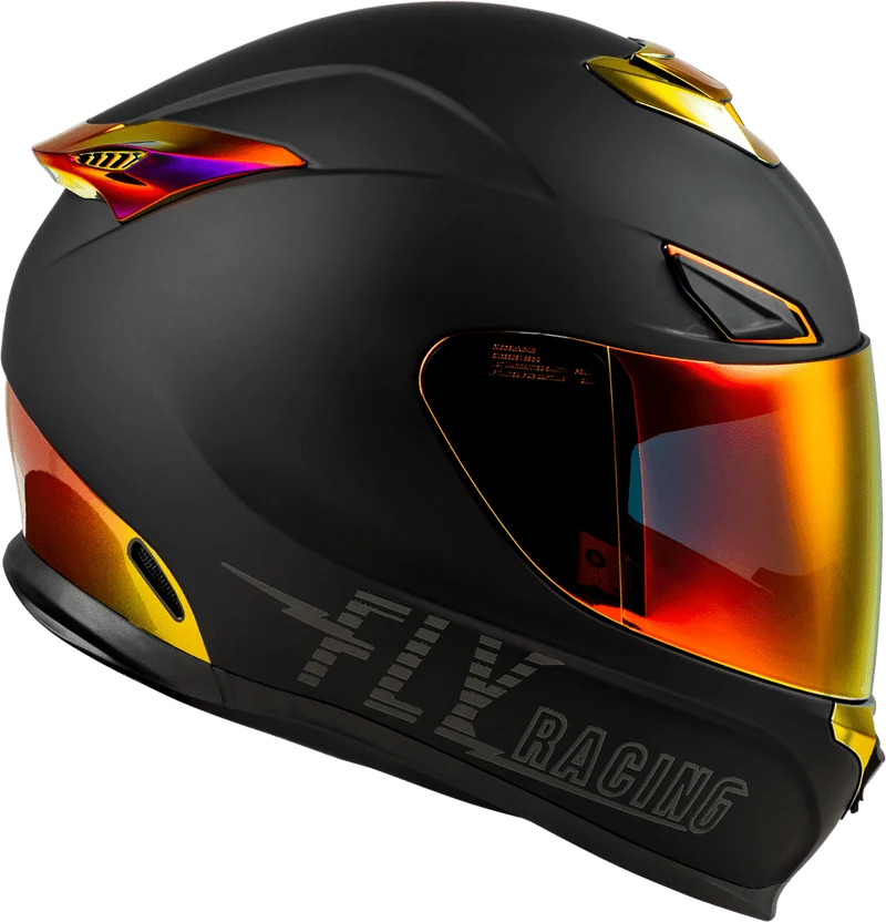 Fly Racing Sentinel Recon Matte Black-Fire Chrome Full Face Motorcycle Helmet