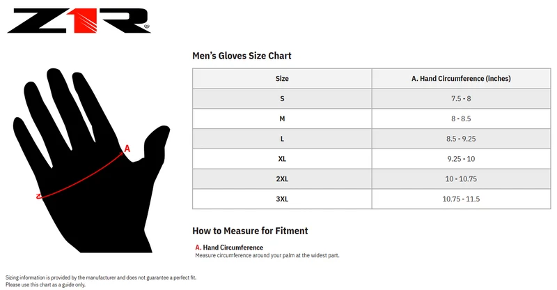 Z1R Men's 938 Leather Gloves
