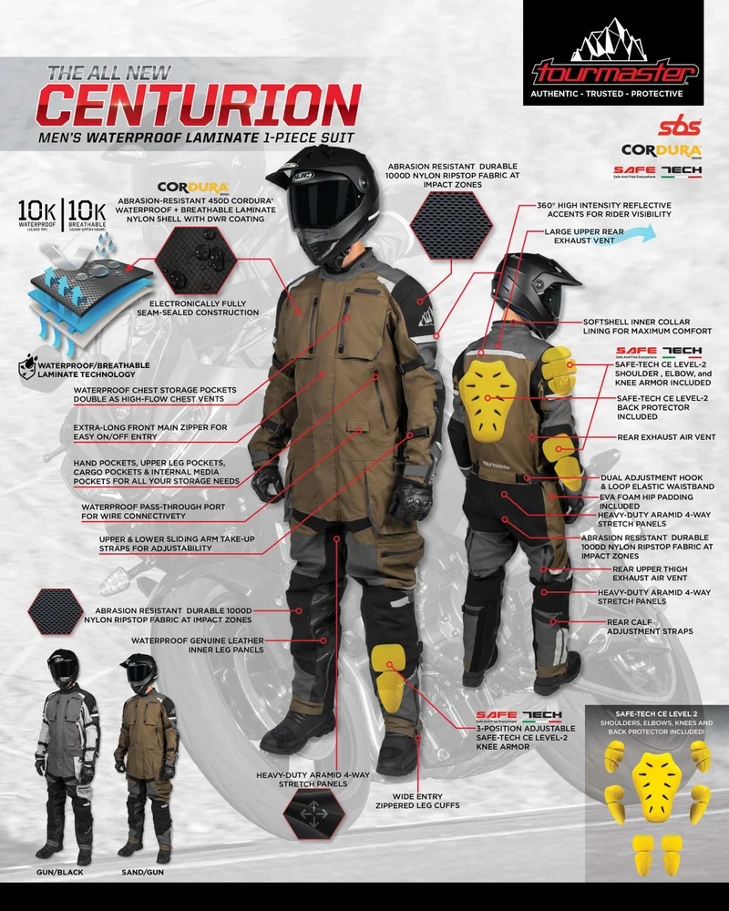 Tour Master Centurion Laminated One Piece Suit