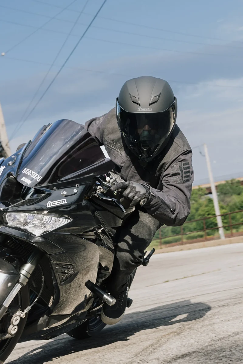 Icon Airflite Dark Rubatone Full Face Motorcycle Helmet
