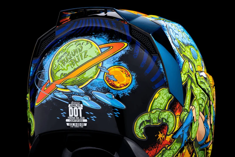 Icon Airflite Bugoid Blitz Full Face Motorcycle Helmet