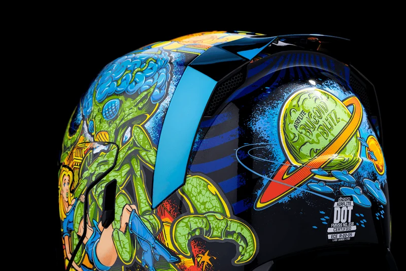 Icon Airflite Bugoid Blitz Full Face Motorcycle Helmet
