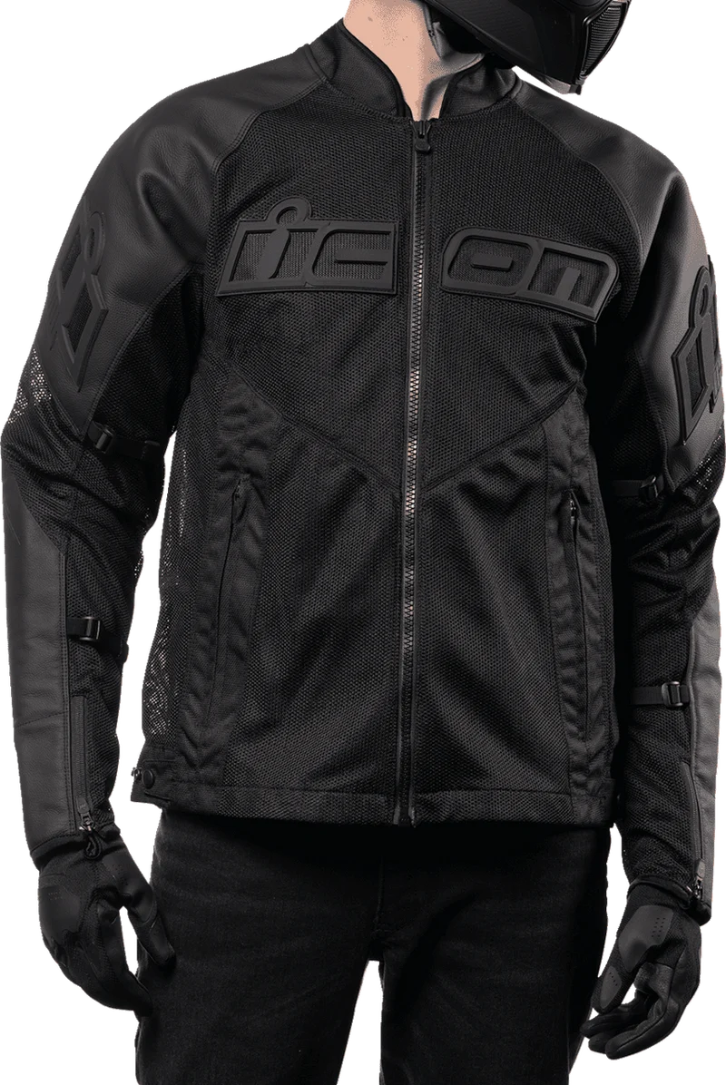 Icon Men's Mesh AF Leather Motorcycle Jacket