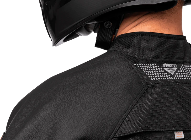 Icon Men's Mesh AF Leather Motorcycle Jacket