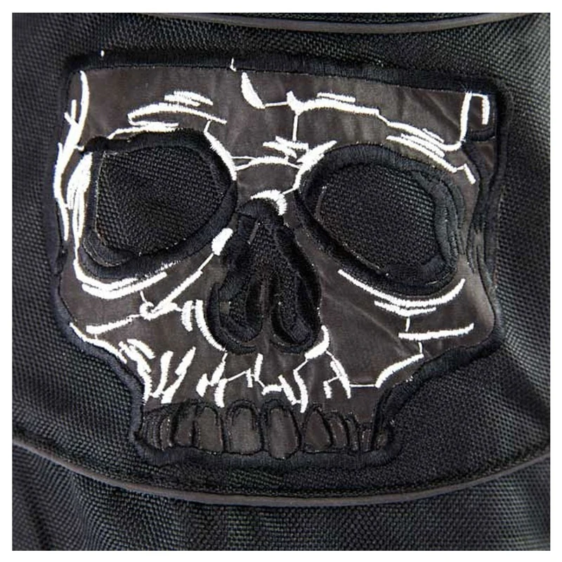 High Mileage Men's Black Reflective Skulls Textile Motorcycle Jacket w CCW Pocket