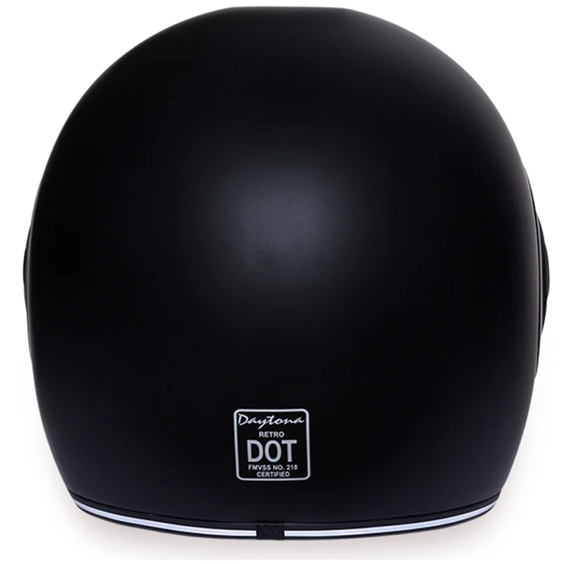 Daytona Retro Dull Black Helmet