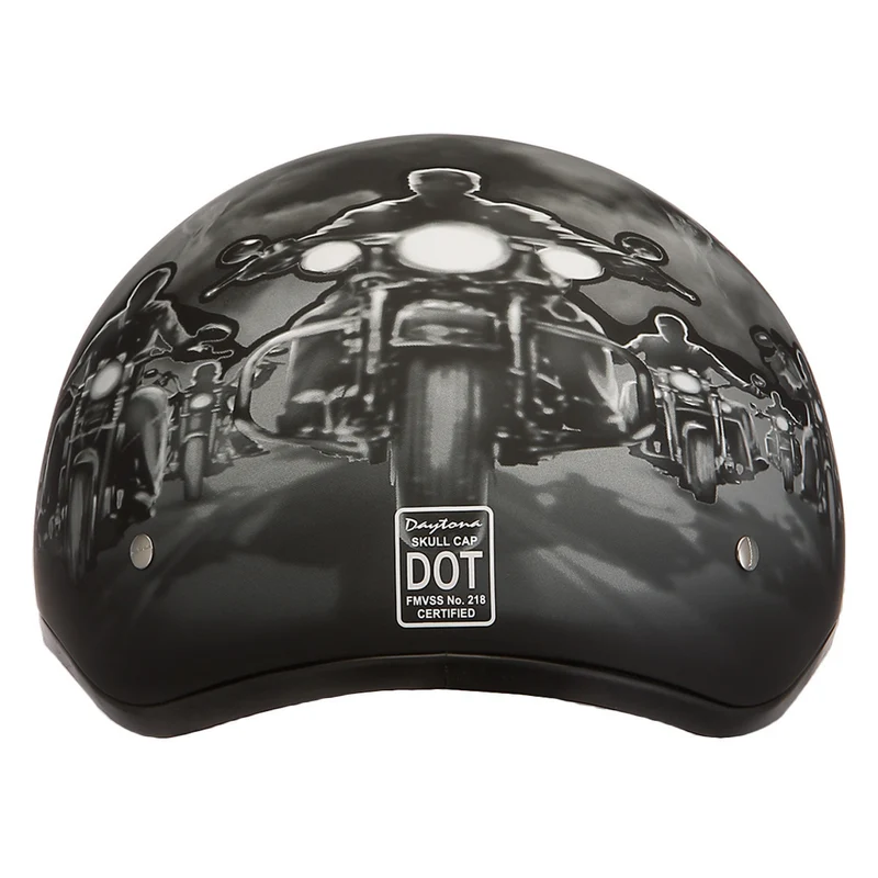 Daytona Skull Cap Guns Half Face Motorcycle Helmet