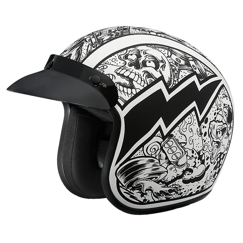 Daytona Cruiser Graffiti Open Face Motorcycle Helmet