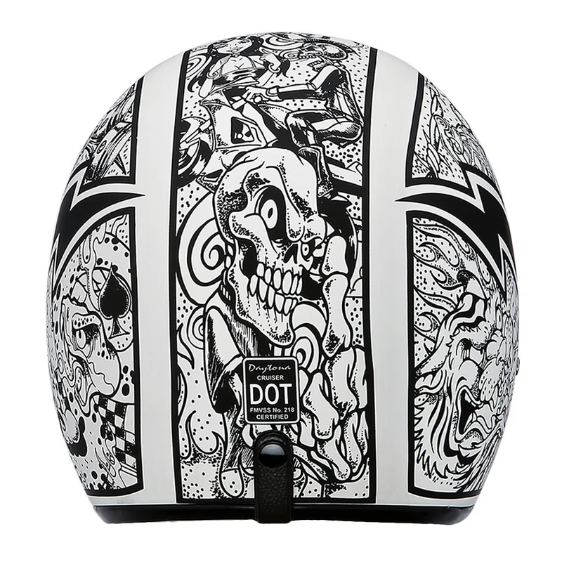 Daytona Cruiser Graffiti Open Face Motorcycle Helmet