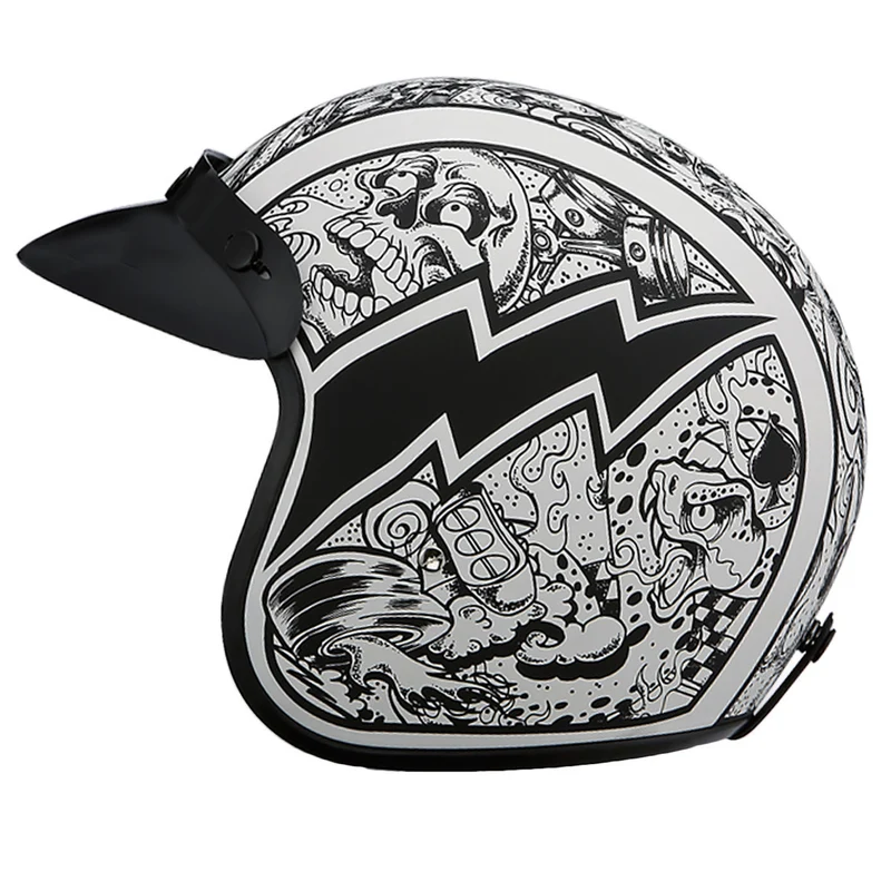 Daytona Cruiser Graffiti Open Face Motorcycle Helmet