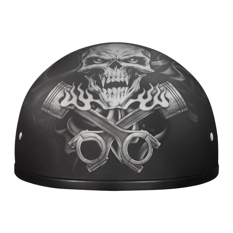 Daytona Skull Cap Pistons Skull Half Helmet