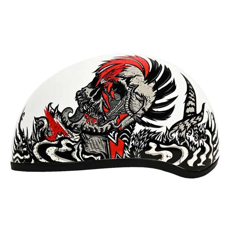 Daytona Skull Cap Rockin Reaper Half Face Motorcycle Helmet