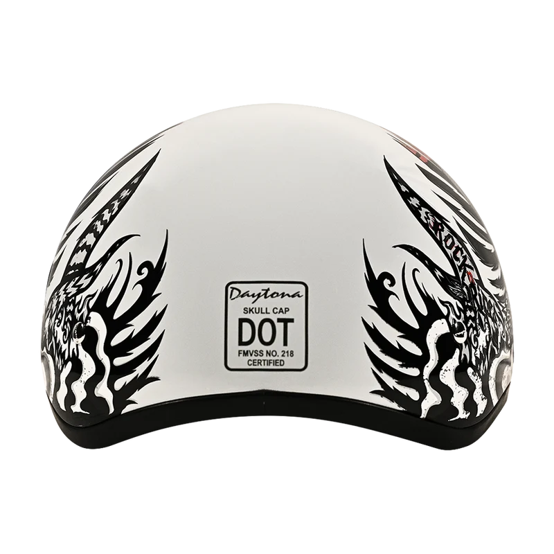 Daytona Skull Cap Rockin Reaper Half Face Motorcycle Helmet