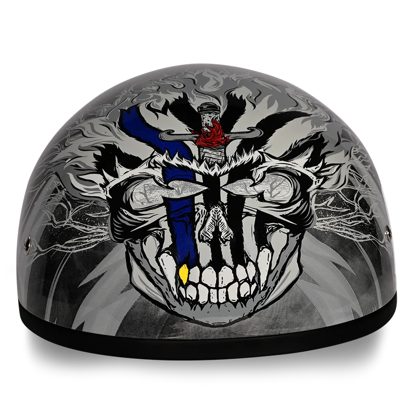 Daytona Skull Cap Thunder Half Face Motorcycle Helmet