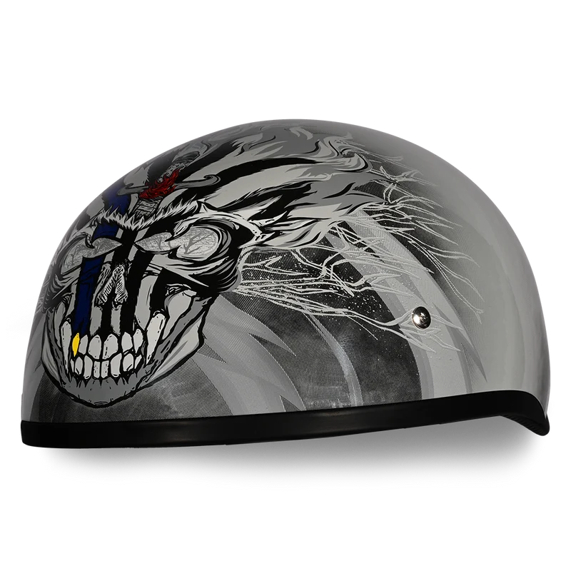 Daytona Skull Cap Thunder Half Face Motorcycle Helmet