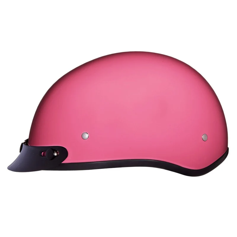 Daytona Women's Skull Cap Half Helmet with Peak Visor