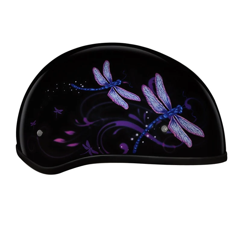 Daytona Women's Skull Cap Dragonfly Half Helmet