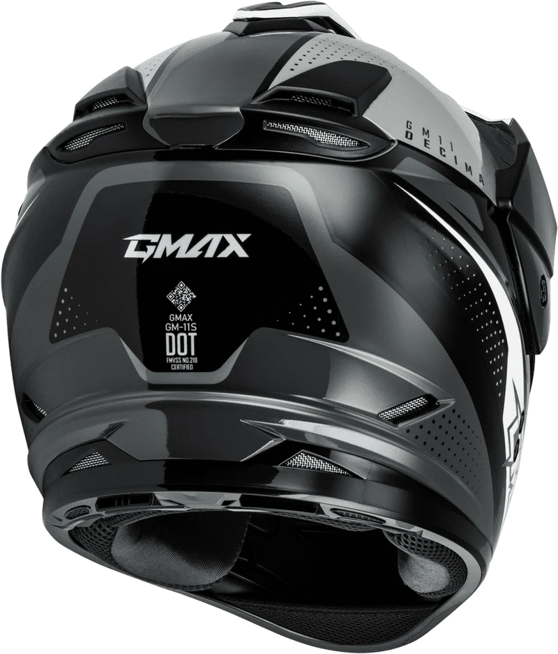 Gmax GM-11 Decima Black-Grey Full Face Motorcycle Helmet