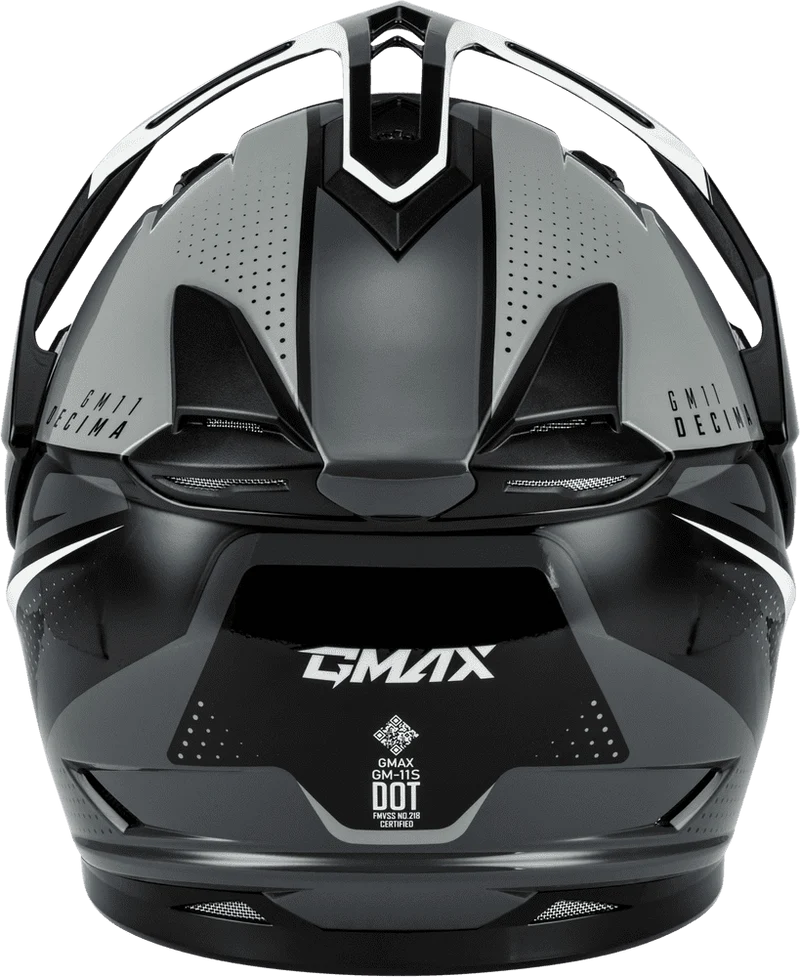 Gmax GM-11 Decima Black-Grey Full Face Motorcycle Helmet