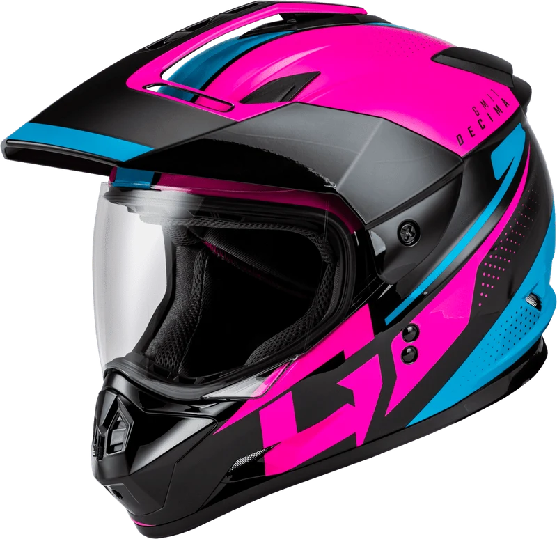 Gmax GM-11 Decima Black Pink Full Face Motorcycle Helmet