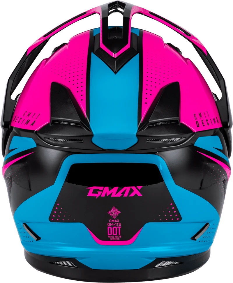 Gmax GM-11 Decima Black Pink Full Face Motorcycle Helmet