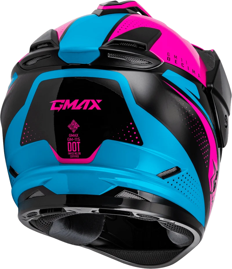 Gmax GM-11 Decima Black Pink Full Face Motorcycle Helmet