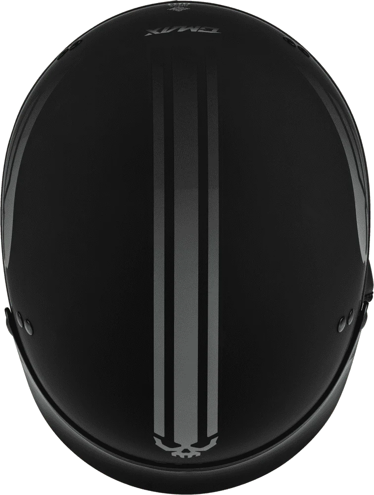 Gmax HH-65 Retribution Half Face Motorcycle Helmet with Peak Visor