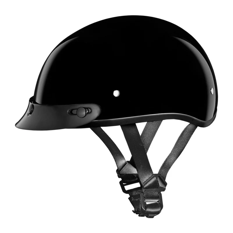 Daytona Skull Cap Half Helmet with Peak Visor