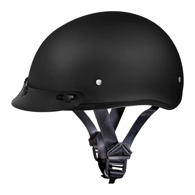 Daytona Skull Cap Half Helmet with Peak Visor