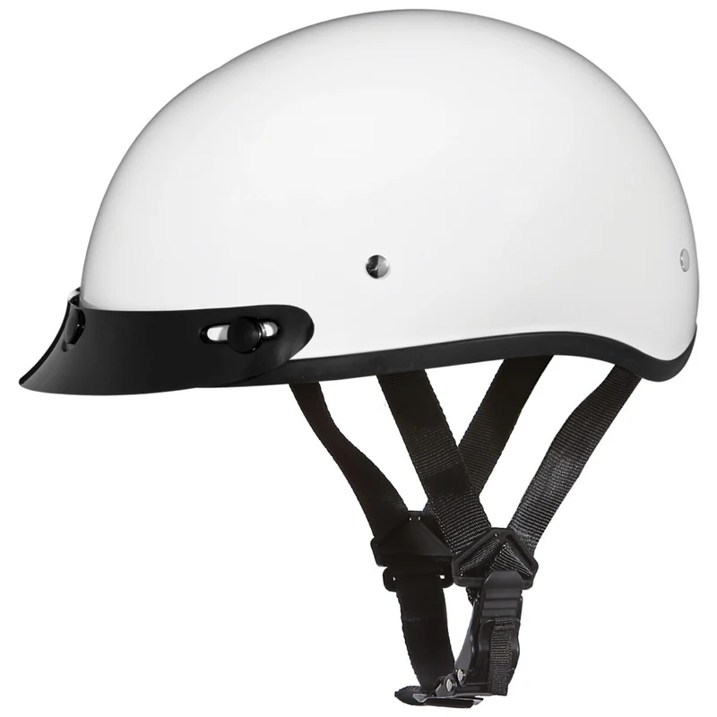 Daytona Skull Cap Half Helmet with Peak Visor