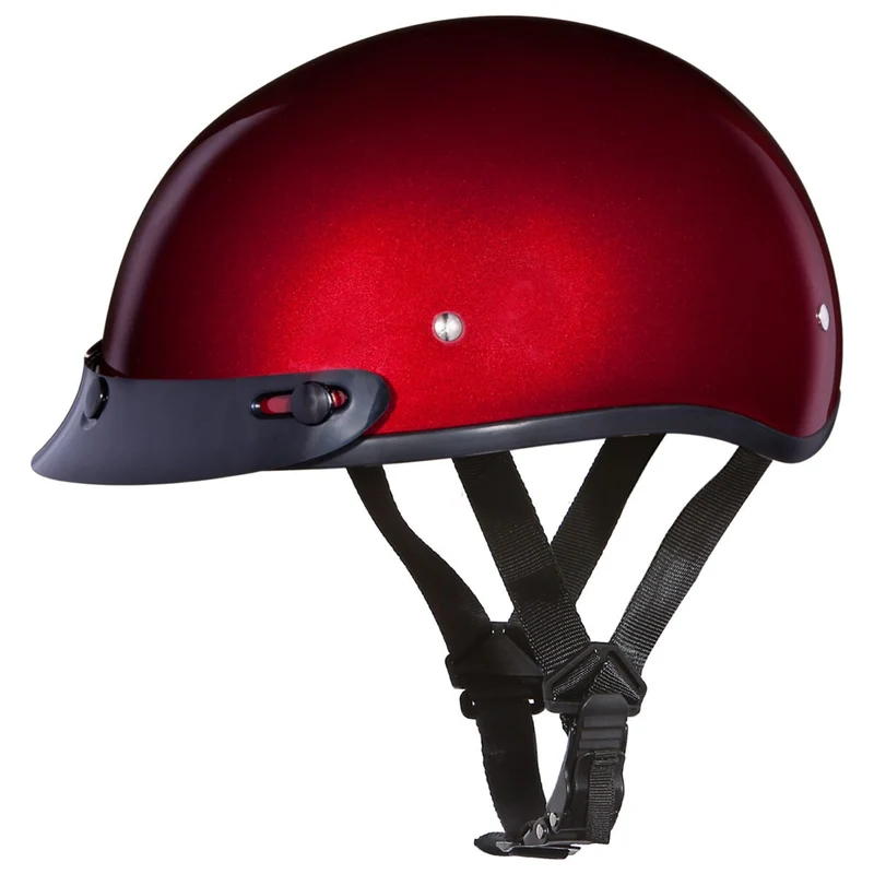 Daytona Skull Cap Half Helmet with Peak Visor
