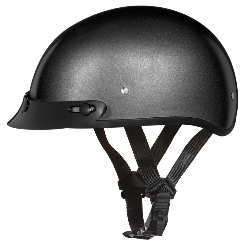 Daytona Skull Cap Half Helmet with Peak Visor