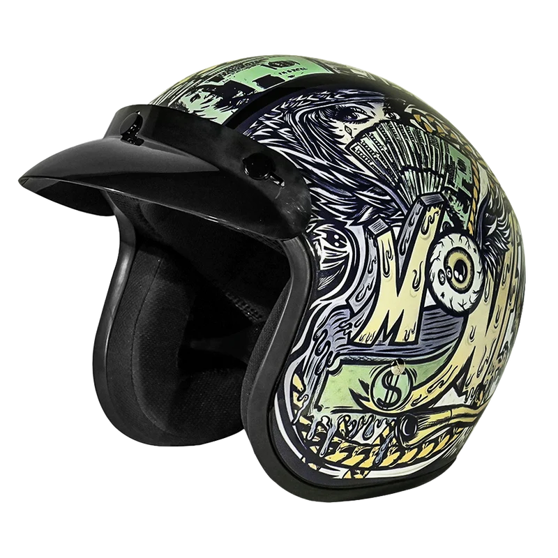 Daytona Cruiser Money Open Face Motorcycle Helmet
