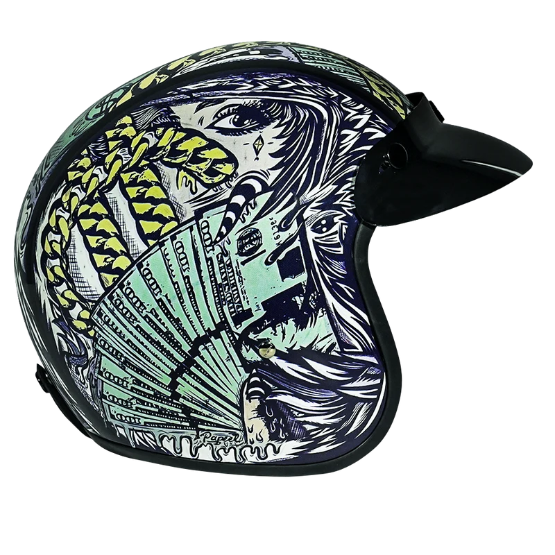 Daytona Cruiser Money Open Face Motorcycle Helmet
